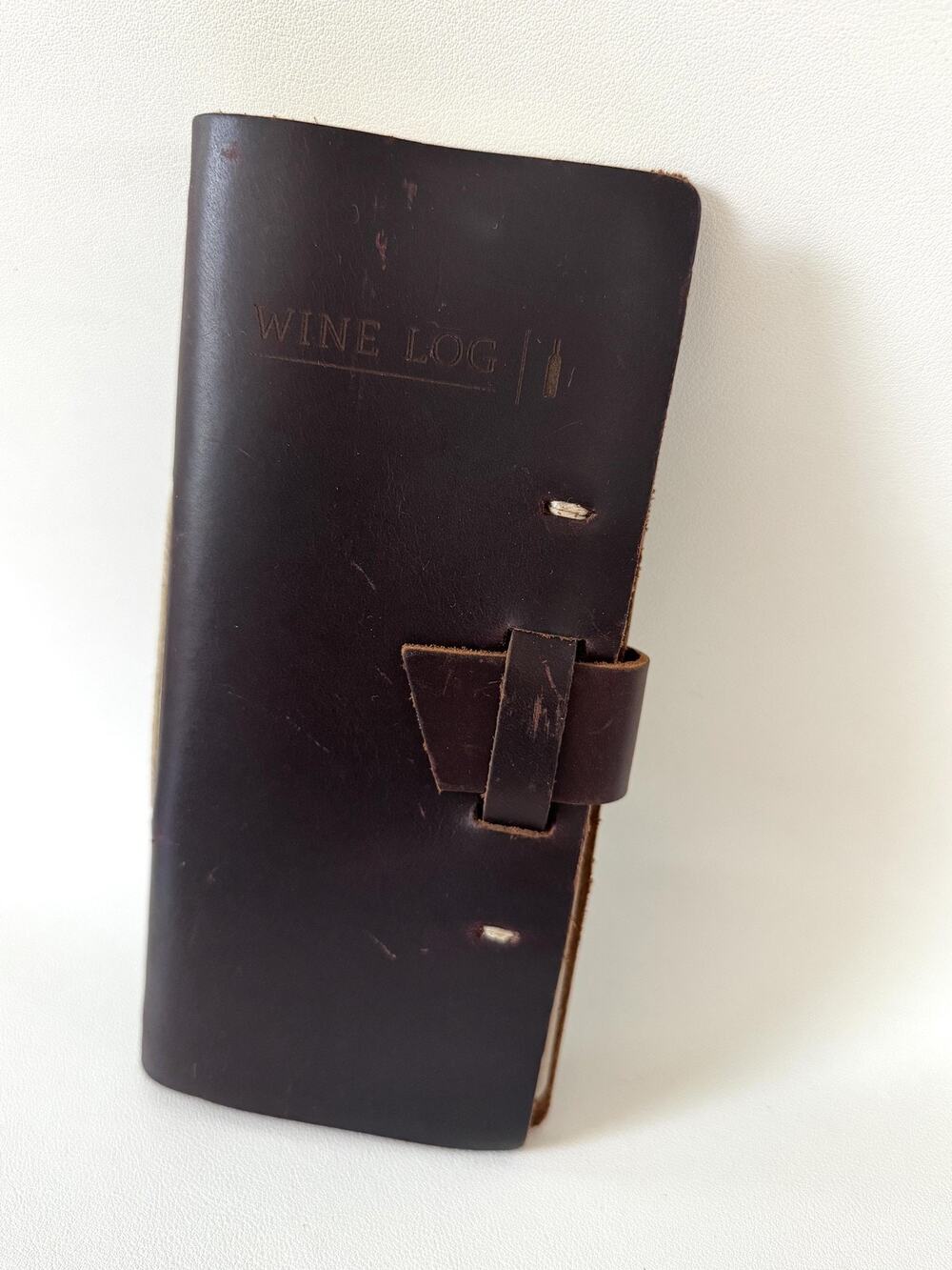 Rustico Leather Wine Log Journal Brown Handcrafted Tasting Notebook